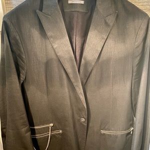 John Varvatos Collection, waxed cotton rocket blazer